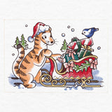 Pooh Bear and Friends at Christmas - Sleigh