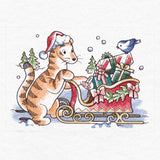 Pooh Bear and Friends at Christmas - Sleigh