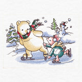 Pooh Bear and Friends at Christmas - Ice Skating