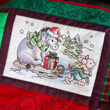 Pooh Bear and Friends at Christmas - Sled