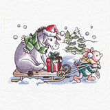 Pooh Bear and Friends at Christmas - Sled