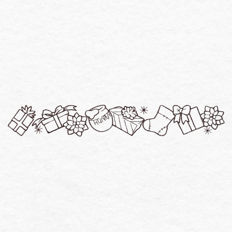 Pooh Bear and Friends at Christmas - Border