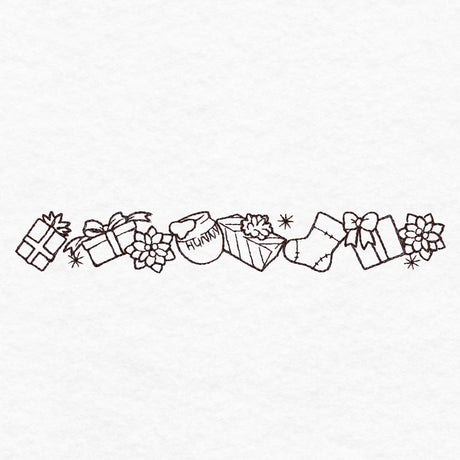 Pooh Bear and Friends at Christmas - Border