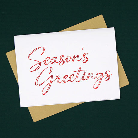 Festive Sayings - Season's Greetings (Cardstock)