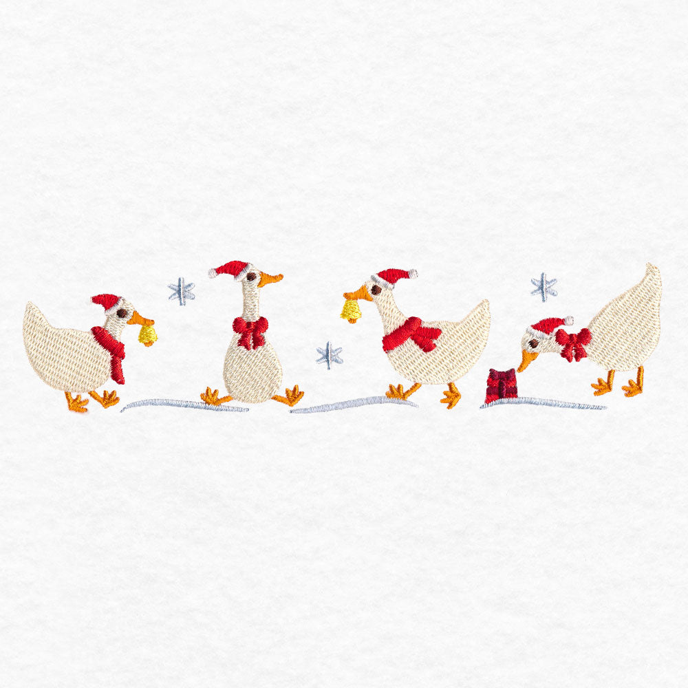 Charming Christmas Geese Border