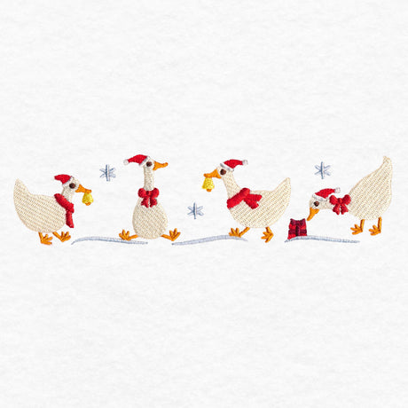 Charming Christmas Geese Border