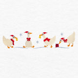 Charming Christmas Geese Border