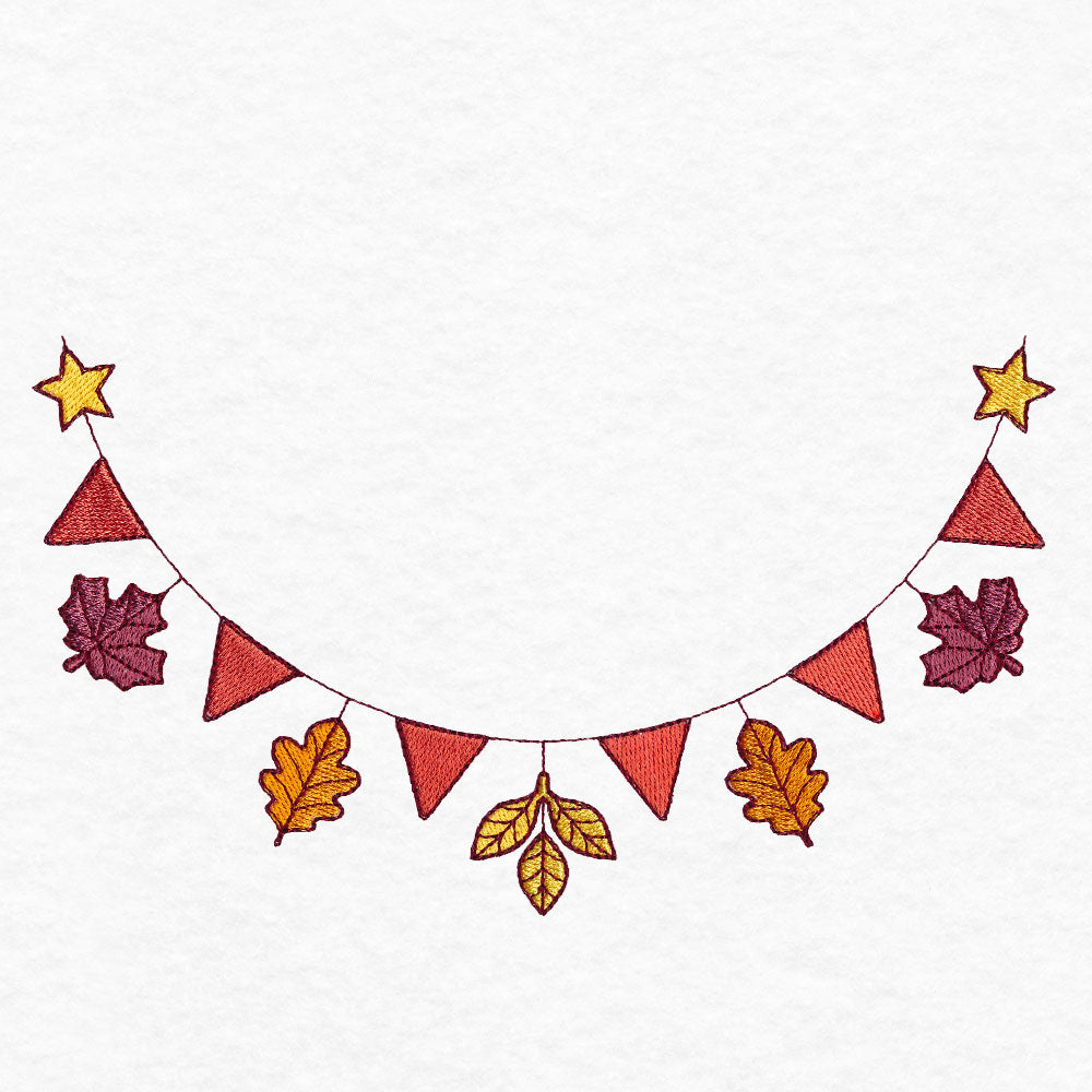 Autumn Leaves Bunting Neckline