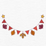 Autumn Leaves Bunting Neckline