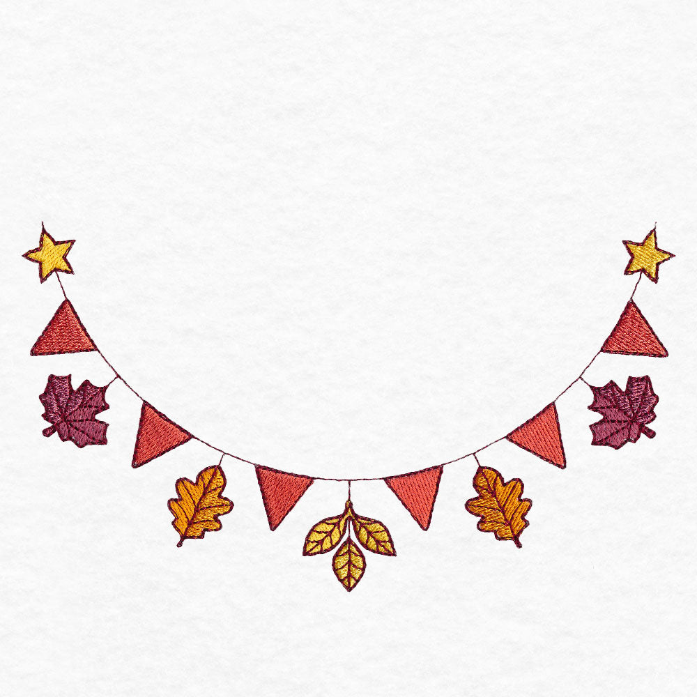 Autumn Leaves Bunting Neckline