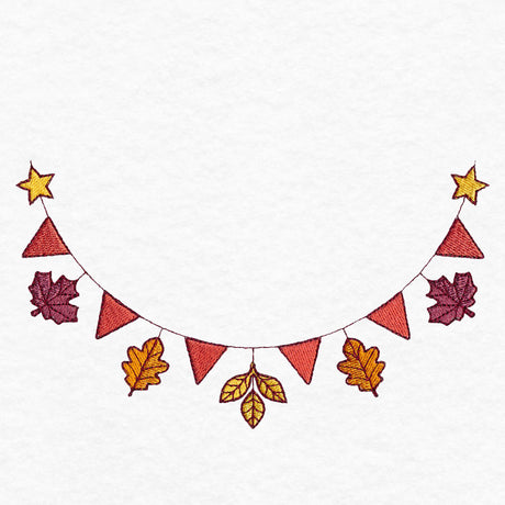 Autumn Leaves Bunting Neckline