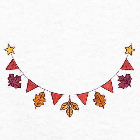 Autumn Leaves Bunting Neckline