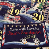 North Pole Village Quilt Label