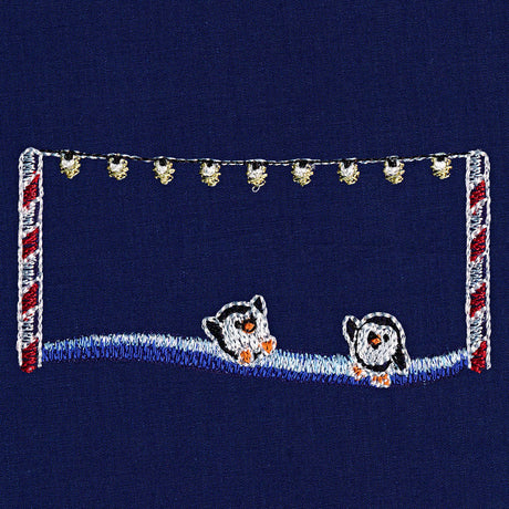 North Pole Village Quilt Label