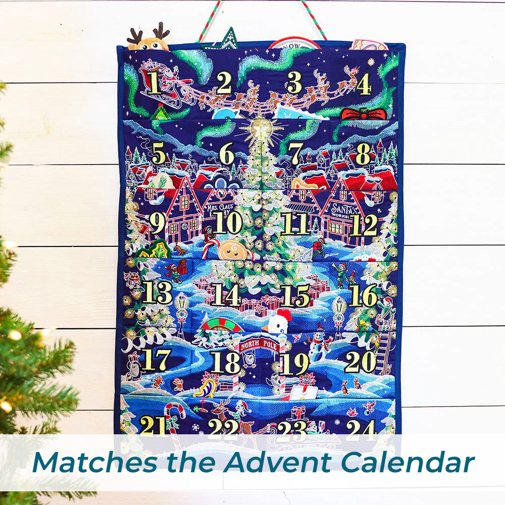 North Pole Village Quilt Label