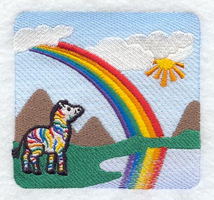 Rainbow Zebra Scene