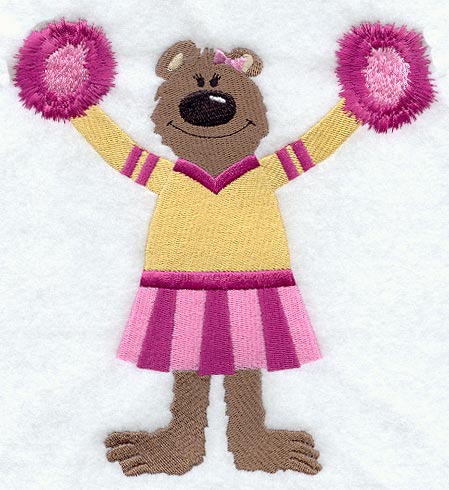 Cheerbear with Pom Poms