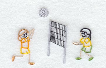 Stick Figure Volleyball