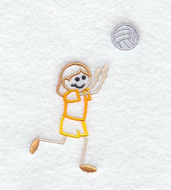 Stick Figure Volleyball Girl