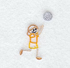 Stick Figure Volleyball Girl