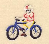 Stick Figure Boy on Bike