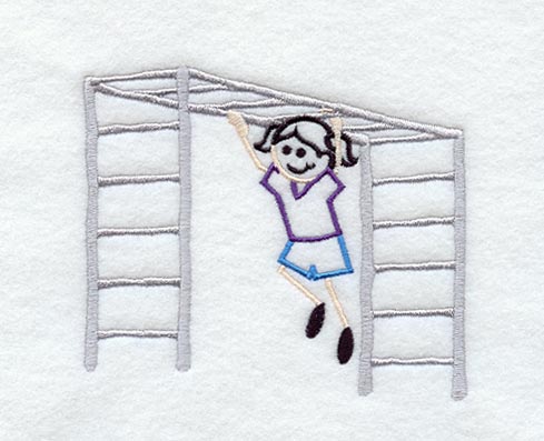 Stick Figure Monkey Bars
