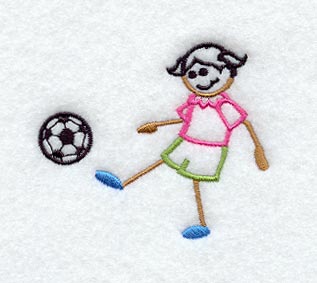Stick Figure Soccer Girl