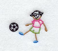 Stick Figure Soccer Girl