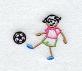 Stick Figure Soccer Girl
