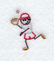 Stick Figure Baseball Catcher