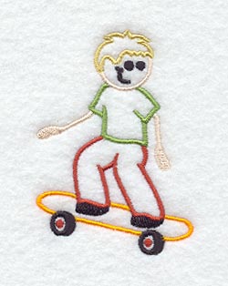 Stick Figure Skateboarder