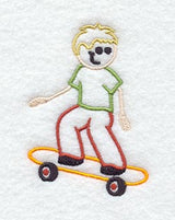 Stick Figure Skateboarder