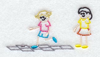 Stick Figure Hopscotch