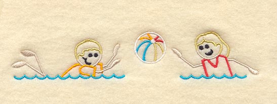 Stick Figure Swimming