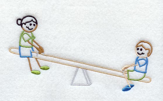 Stick Figure Teeter Totter