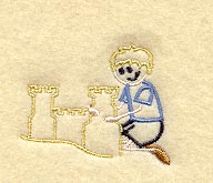 Stick Figure Sandcastle