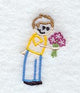 Stick Figure Boy with Flowers