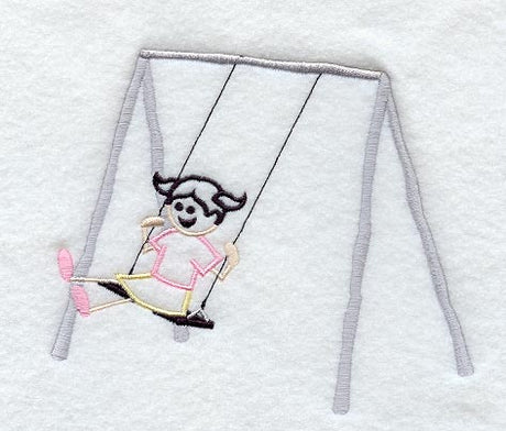 Stick Figure Girl On Swing