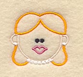 Stick Figure Face-Woman 7