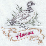 Hawaii - Nene (Redwork)
