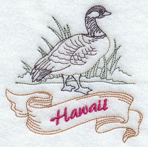 Hawaii - Nene (Redwork)