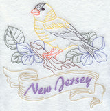 New Jersey - Eastern Goldfinch (Redwork)