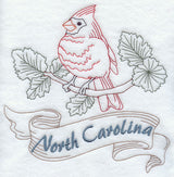 North Carolina - Cardinal (Redwork)