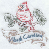 North Carolina - Cardinal (Redwork)