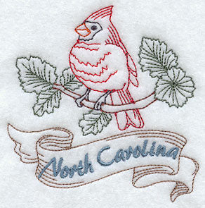 North Carolina - Cardinal (Redwork)
