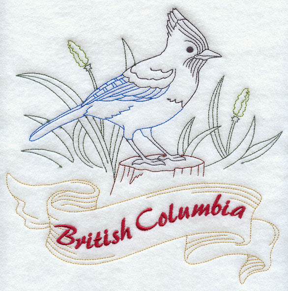 British Columbia - Steller's Jay (Redwork)