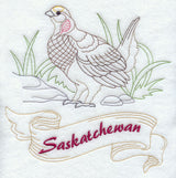 Saskatchewan - Sharp-Tailed Grouse (Redwork)