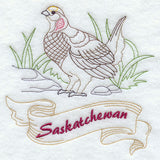Saskatchewan - Sharp-Tailed Grouse (Redwork)