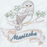 Manitoba - Great Grey Owl (Redwork)