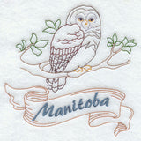 Manitoba - Great Grey Owl (Redwork)